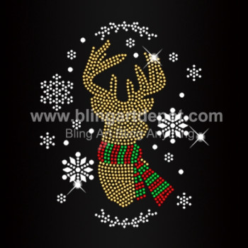 Deer Iron On Rhinestone Heat Transfers